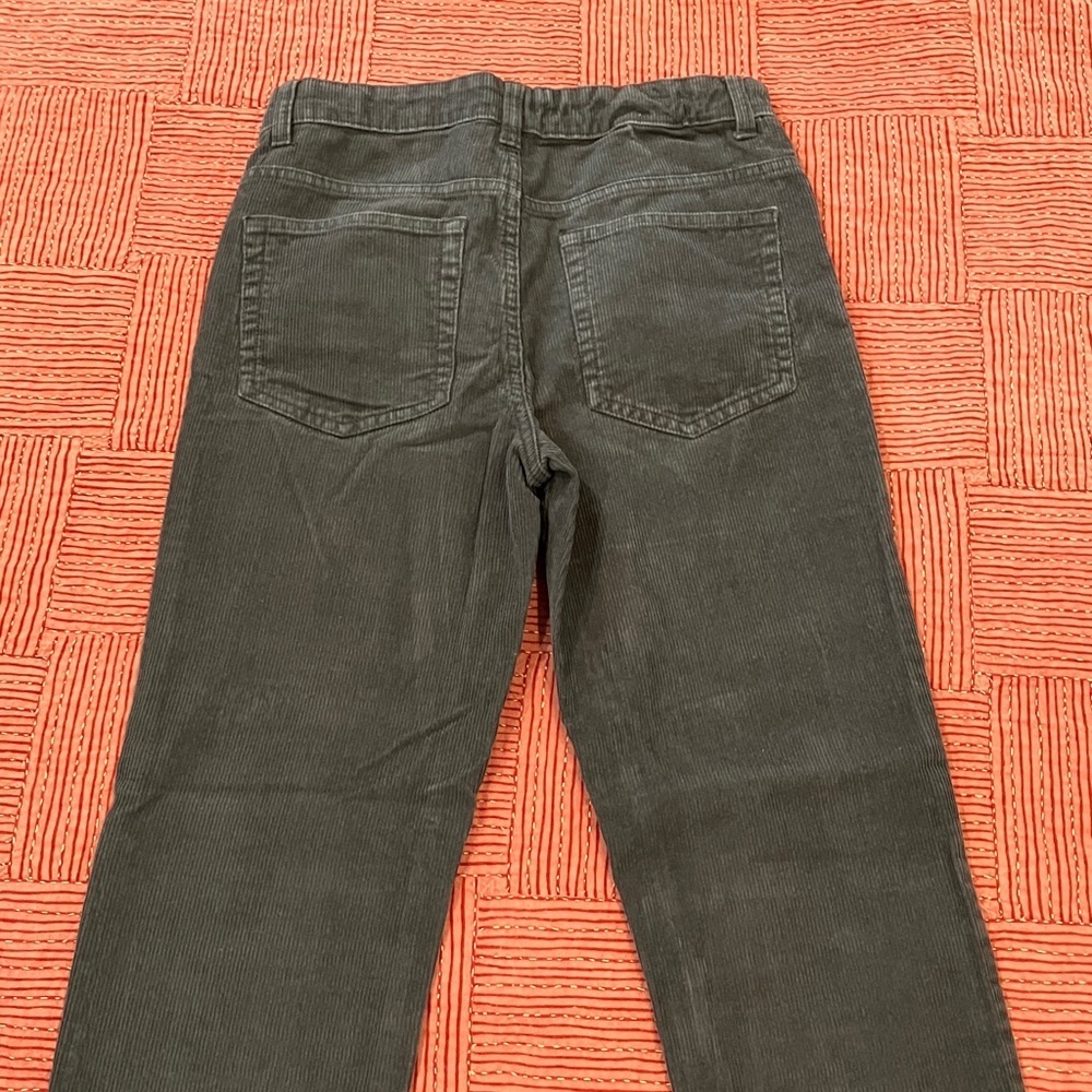 Boys size 14 Dark Gray Corduroy Pants - light FADE at knees - Picture 6 of 14